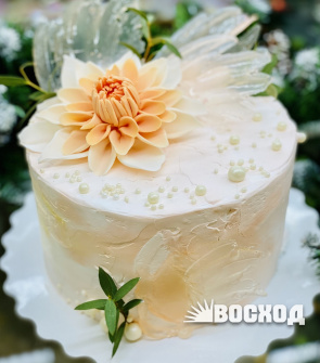 Торт № 305 Праздничный, декор цветы