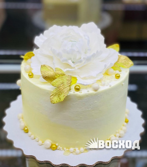 Торт Праздничный № 469, декор цветы