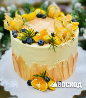 Торт № 299 Праздничный, декор фрукты