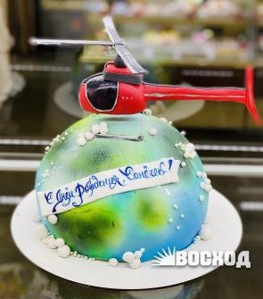 Торт № 281 Праздничный, цена 2000 за 1 кг + декор (вертолет) 1000 руб