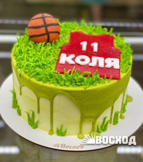 Торт № 190 Праздничный, декор Баскетбол