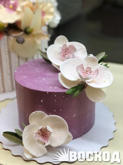 Торт № 921 Праздничный декор цветы, орхидея