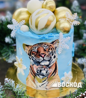 Торт № 291 Праздничный (декор новогодний) 