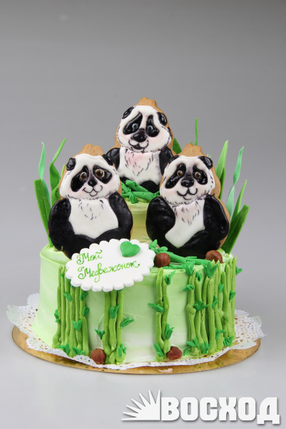 Торт № 736 Праздничный, декор панда