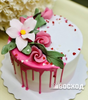 Торт № 139 Праздничный, цветы